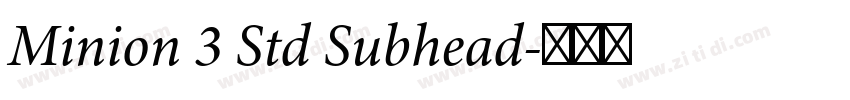Minion 3 Std Subhead字体转换